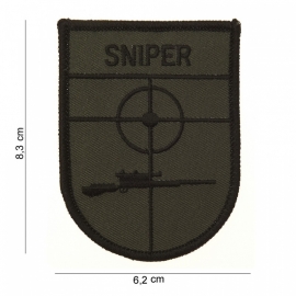 Sniper uniform arm embleem stof - met klitteband - 8,3 x 6,2 cm.