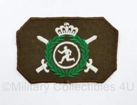 Defensie LO sport embleem op bruin  - 10,5 x 7 cm - origineel