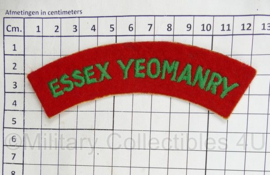 Britse leger Essex Yeomanry shoulder title - 12 x 4 cm - origineel