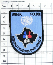 United Nations UNMIK Police Missing Persons Unit Kosovo - met klittenband - 8 x 6 cm
