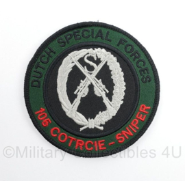 KCT Korps Commandotroepen Dutch Special Forces 105 COTRCIE SNIPER embleem - met klittenband - diameter 9 cm