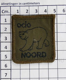 Defensie borst embleem  OCIO Noord - met klittenband - 5 x 5 cm - origineel