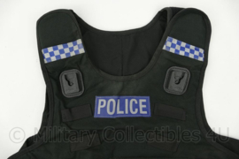 Britse Politie lege kogelwerende vesthoes met Police rugstrook - - origineel