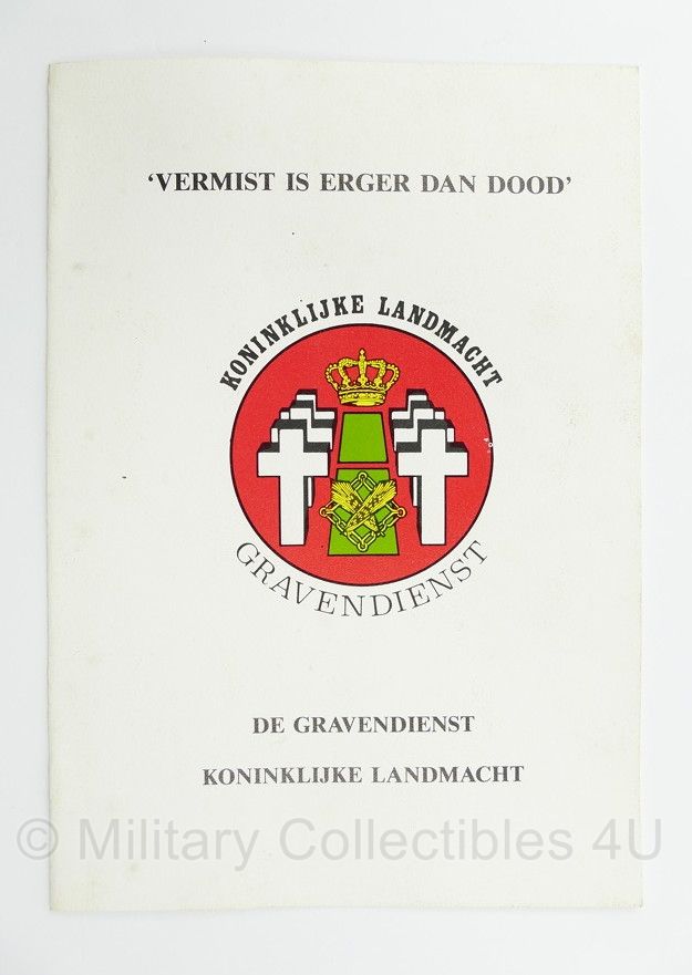 Koninklijke landmacht gravendienst folder - 15 x 21 cm - origineel