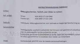 KL Nederlandse leger elleboogbeschermers - nieuw in verpakking - groen - origineel