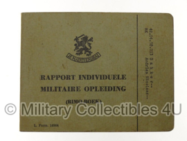 KL Nederlandse leger rapport individuele militaire opleiding - origineel