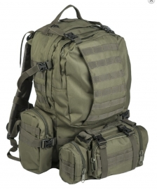 Defense pack MOLLE GROEN - formaat aanpasbaar aan iedere situatie! - met afneembare tassen