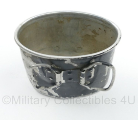 WO2 Duits model veldfles beker aluminium blaugrau Luftwaffe - fabrikant WAL54 - origineel net naoorlogs