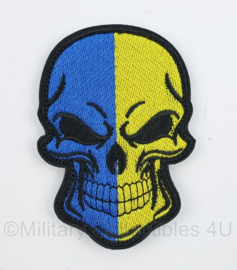 Oekrainse leger Skull patch UKRAINE - met klittenband - 9,5 x 6,5 cm