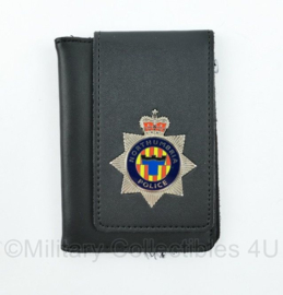 Britse Politie brevet in lederen houder Northumbria Police - 12 x 8,5 cm - origineel