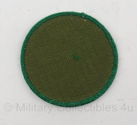 KL ISAF armembleem met klittenband (groen) - 8 cm. diameter - origineel
