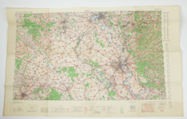 WW2 British War Office map 1943 Central Europe Köln - 109,5 x 68,5 cm - origineel