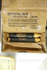 Nederlandse MVD Gasdetectie Uitrusting in stalen kist jaren 60 - 27,5 x 17 x 7 cm - origineel