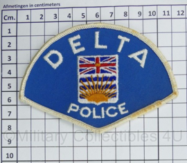 Canadese  Politie Department embleem Delta Police patch - 11 x 8 cm - origineel