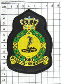 KLu Luchtmacht eenheid embleem 640e Squadron - afmeting 8 x 11,5 cm - origineel