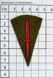 WO2 Britse British Royal Marine Commando Brigade Dagger patch embleem - Green base - 4,5 x 7 cm