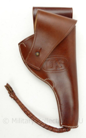 US revolver holster bruin leder - 30 x 14½ x 6 cm - nieuw - origineel