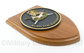 Vereniging van oud-militairen Bond van Wapenbroeders wandbord - 14 x 1,5 x 18 cm - origineel