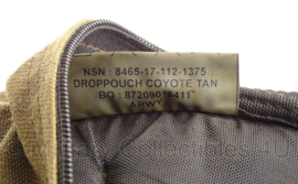 Droppouch coyote tan met 2 beenstraps - voor aan de koppel en om het been - origineel KL
