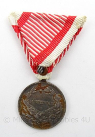 Oostenrijkse Medaille met lintje - Fortitudini - afmeting 5 x 8 cm - origineel
