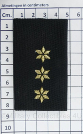 KMAR Koninklijke Marechaussee Kapitein epaulet ENKEL - 8 x 5 cm - origineel