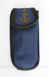 KM Koninklijke Marine koppeltasje met logo blauw - 8,5 x 3 x 17 cm - origineel