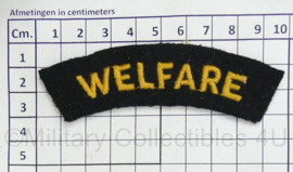British Army shoulder title ENKEL Civil Defense Welfare - 10 x 3 cm - origineel