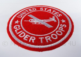 US "Glider Troops" embleem Rood - groot formaat - diameter 9 cm - replica WO2