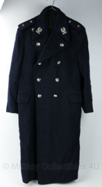 Belgische Politie Hoofdcommissaris lange mantel donkerblauw - maat XL (lengte 185 cm) - gedragen - origineel