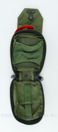 Defensie en KMARNS Korps Mariniers Profile Equipment opbouwtas IFAK pouch with insert groen - 13 x 7 x 17 cm - gebruikt  - origineel