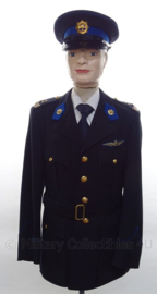 Nederlandse Rijkspolitie te Water Luchtwaarnemingsdienst uniform SET jas, overhemd, stropdas en pet - met originele insignes - maat L / XL- origineel