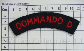 British Army shoulder title ENKEL Commando D - 11 x 3,5 cm - origineel