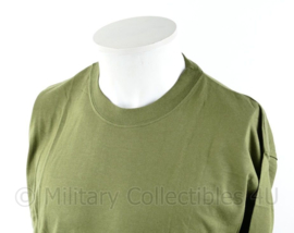 Nederlands leger groen t-shirt LANGE mouw - merk Dutraco - maat Large - nieuw in verpakking ! - origineel