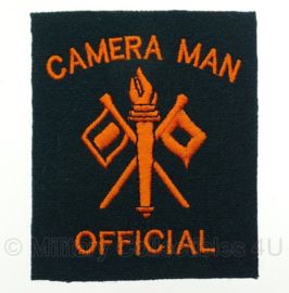 WO2 US Army Camera Man Official embleem oranje US photographer - 8,4 x 9,7 cm - replica