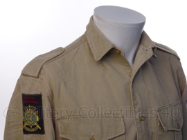 KM Koninklijke Marine, Korps Mariniers dik khaki overhemd LANGE MOUW - maat 40 - origineel