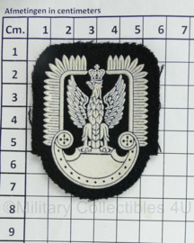 Poolse leger baret insigne stof - 7 x 5,5 cm - origineel