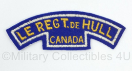 Canadian Army shoulder title ENKEL Le Regt. de Hull Canada - 11 x 3,5 cm - origineel