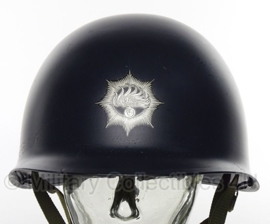 M1 helm (binnen + buitenhelm) Korps Rijkspolitie blauw - met logo - origineel