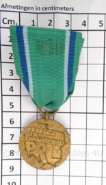 Poolse bronzen medaille - Verdiensten voor Transport voor de Poolse Volksrepubliek - 4 x 8,5 cm - origineel
