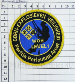 KL Nederlandse leger CBRN Explosieven Veiligheid Level 1 embleem - met klittenband - diameter 9 cm