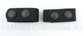 Defensie KMAR en Security koppel lussen Belt Keepers PAAR zwart - 19,5 x 2,5 cm - origineel