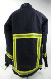 Britse Brandweerjas Donkerblauw met gele reflectie - maat Small Regular  - origineel