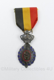 Belgische leger Ereteken van de Arbeid medaille 2e klasse zilver - 9 x 3,5 cm - origineel