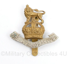 WO2 Britse cap badge The Royal Dragoons - Kings Crown - 5 x 4,5 cm -  origineel