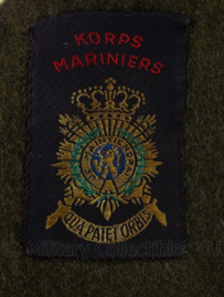 MVO Korps Mariniers mantel  -  zeldzame versie jaren 50 - met marine knopen - maat 45 - origineel