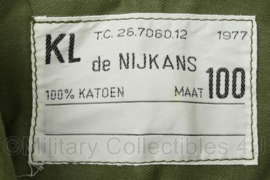 KL Nederlandse leger overgangsmodel van M58 naar M78 uniform jas 1977 - maat 100 - nieuw - origineel