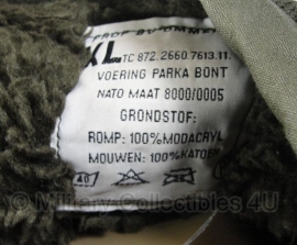 KL wintervoering parka voering voor woodland of desert parka - meerdere maten -  origineel