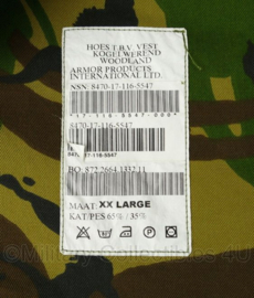 Woodland kogelwerend vest - CAT NIJ 3 met softballistic en kruisbeschermer - maat Medium  - origineel