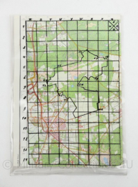 Defensie topografische kaart oefenterrein Hoogerheide - 31 x 22 cm -  origineel