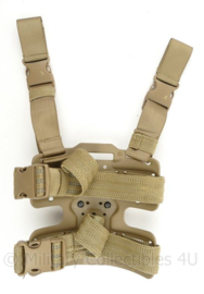 Italiaanse leger Radar 1957 leg support assy holster mount coyote - 20 x 18 x 3½ cm - licht gebruikt - origineel